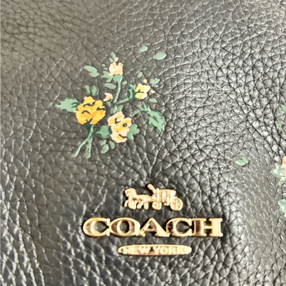 Coach Mini Abby Duffel Bag In Pebble Leather With Rose Bouquet Print SEE- - Picture 3 of 12